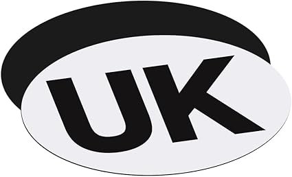 Onarway UK Magnetic Car Stickers for Europe, Fully Magnetic UK Stickers for European Roads, Pack of 2 Self Adhesive Magnet UK Plate Stickers, Easy to Attach and Remove without Scratching