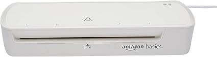 Amazon Basics Thermal Laminator, A4 Size, Includes 2 x Laminating Pouches, White