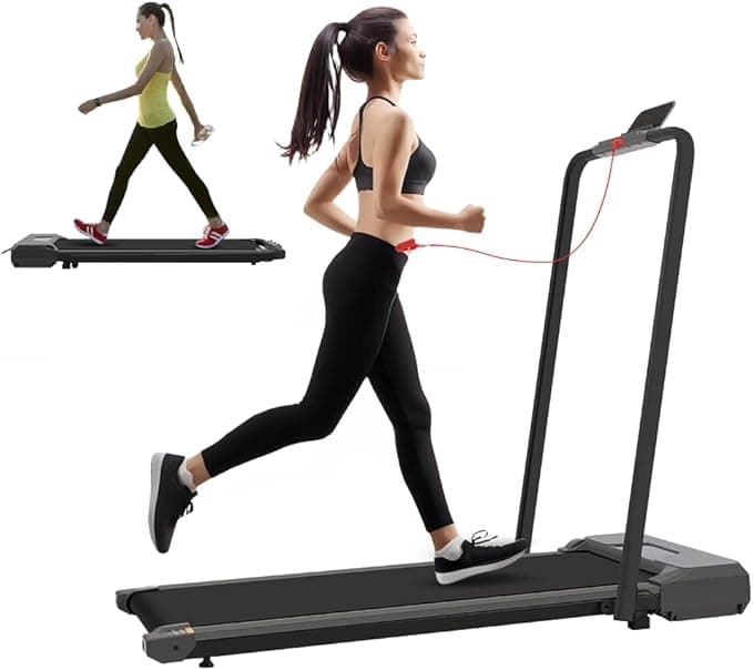 Panana Treadmill Under Desk Treadmill Walking Running Machine for Home Use, Foldable Treadmill with LED Monitor and Remote Control, 220 Weight Capacity