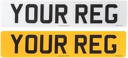 PRIME Number Plates - 100% MOT Compliant - Car/Van - Customised Road Legal Personalised Registration