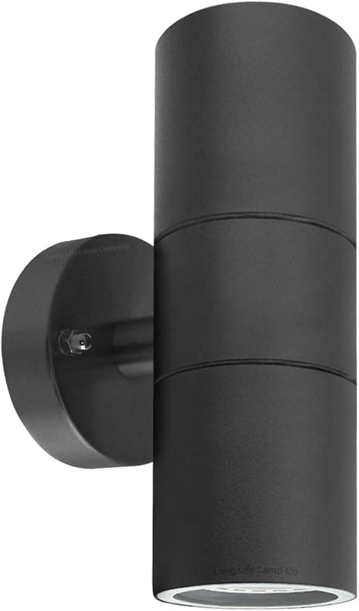 Long Life Lamp Company Black Stainless Steel Double Wall Light IP65 Up Down Outdoor Wall Light ZLC035B