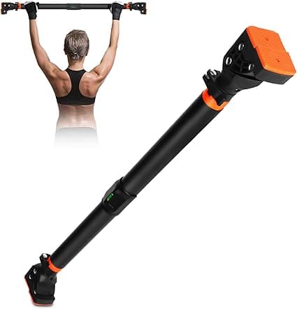 Pull Up Bar for Doorway, AETKFO Chin Up Bar Strength Training Pull-Up Bars Adjustable Upper Body Trainer Workout Bar Door Fitness Exercise Gym Equipment for Home Indoor, No Screw Installation