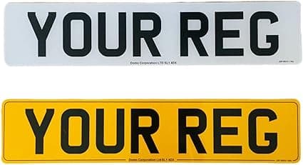 Printed Car Number Plates - Front/Rear/Pair, Road Legal Number Plate, MOT Compliant Car Number Plates -Number Plate for Cars UK, Vans & Trucks - Car Registration Plates UK & Reg Plates UK