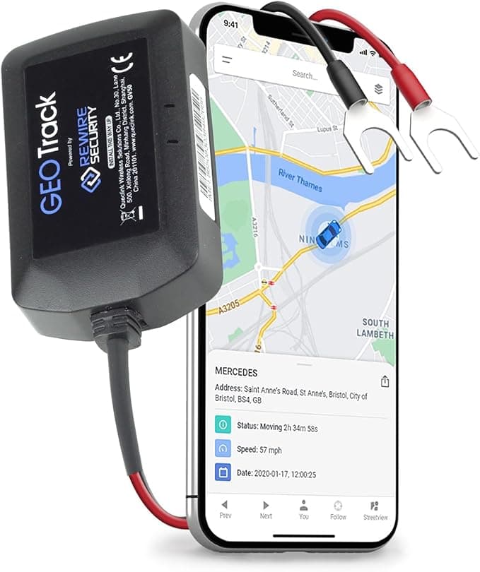 Geo Track Vehicle GPS Tracker - Self Installation, Cost-Effective - Pay As You Go Car Tracking Device, Real-Time Monitoring for Fleet, Van, Caravan, Motorbike, Motorcycle, Car - 24/7 Customer Support