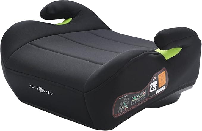 Cozy N Safe Kea i-Size ECE R129 (22-36kg, 6-12 Years Old), Lightweight Compact, Backless Child Booster Car Seat Onyx