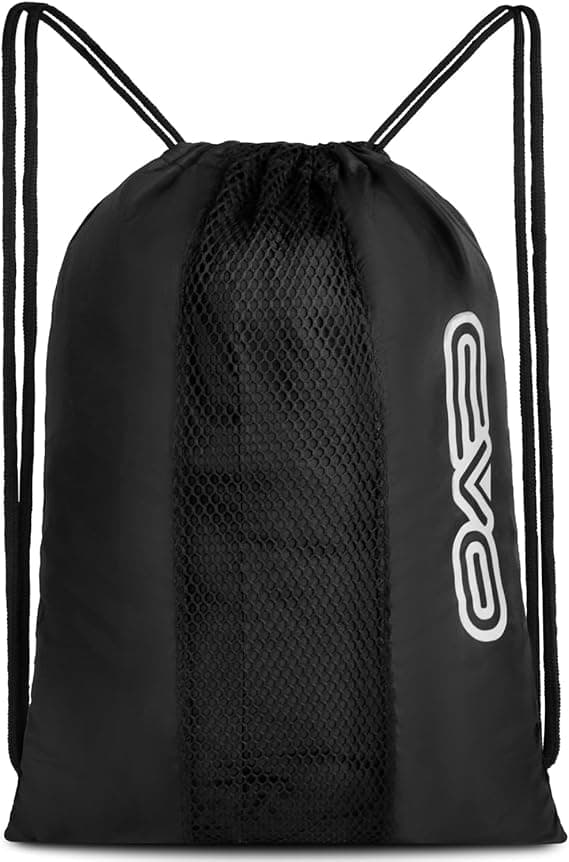 EVO Fitness Drawstring Bags Swimming Gym Boys Travel Beach Holidays Cycling School Backpack Men Women Girls Durable Mesh Material wiht Adjustable Shoulder Straps Rucksack sports kit Bag