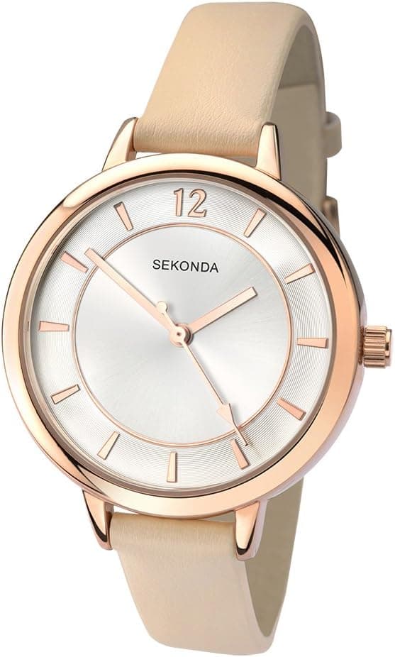 Sekonda 35mm Classic Women’s Rose Gold Case Analogue Quartz Watch