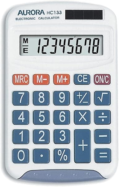 Aurora HC133 Handheld Calculator (Ideal for Primary School Use)