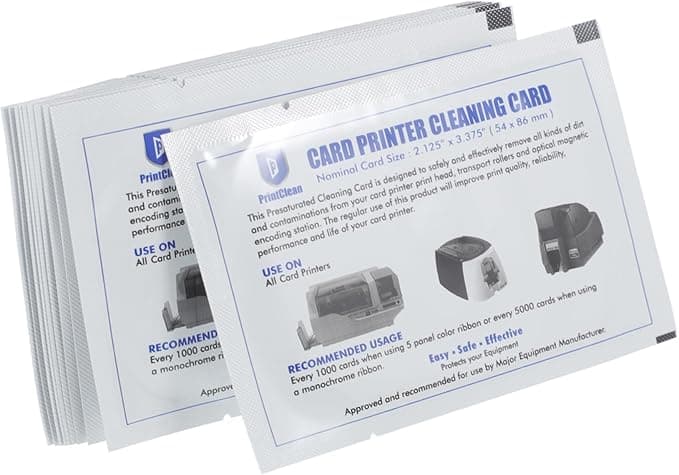 CANIGHT 10pcs Credit Card Reader Cleaners All Purpose Cleaner Terminal Printer Cleaning Cards Credit Card Machine Cleaning Card Credit Card Reader Machine Cleaning Cards Pvc White