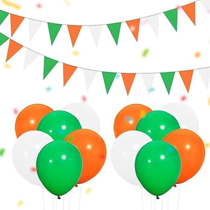 St Patrick’s Day Decorations, Irish Decorations Party Banners with Balloons for St Patricks Day Accessories, Irish National Day Theme Dec for Home Bar Mantel Spring Holiday Outdoor Indoor