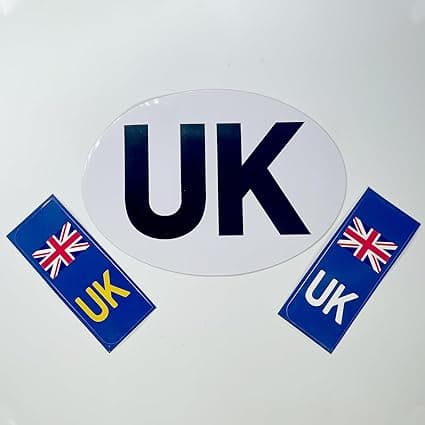 Fox·Bunny UK Car Stickers for Europe, UK Magnetic Car Stickers 1Pcs and 2Pcs UK Car Number Plate Stickers, Suitable for all vehicles (Oval Magnetic Stickers)