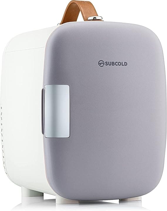 Subcold Pro4 Luxury Mini Fridge Cooler | 4 Litre / 6 Cans | AC and Exclusive USB Power Option | Portable Small Fridge for the Office, Bedroom, Car, Travel, Skincare & Cosmetics (Grey)