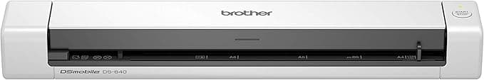 BROTHER DS-640 Document Scanner, USB 3.0, DSMobile, Portable, 15PPM, A4 Scanner, Includes Micro USB Cable, White