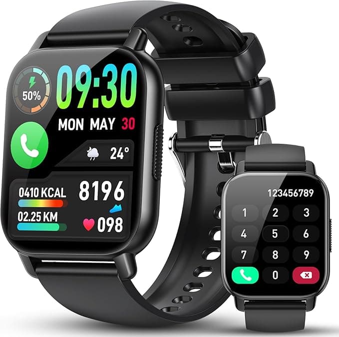 Smart Watch for Men Women Answer/Make Calls - 1.85" HD Touch Screen Smart Watches with Heart Rate Sleep Monitor - 112 Sports Modes - Fitness Tracker - IP68 Waterproof Smartwatch for Android iOS