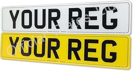 Printed Number Plates for Cars UK Legal Pair (Front & Rear), Road Legal, MOT Compliant, Van, Truck