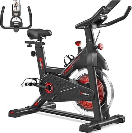 Yaheetech Exercise Bikes Indoor Cycling Bike Stationary Cycle Bike for Home Gym Use with 6kg Flywheel, Comfortable Seat Cushion, LCD Display, 243lbs Weight Capacity