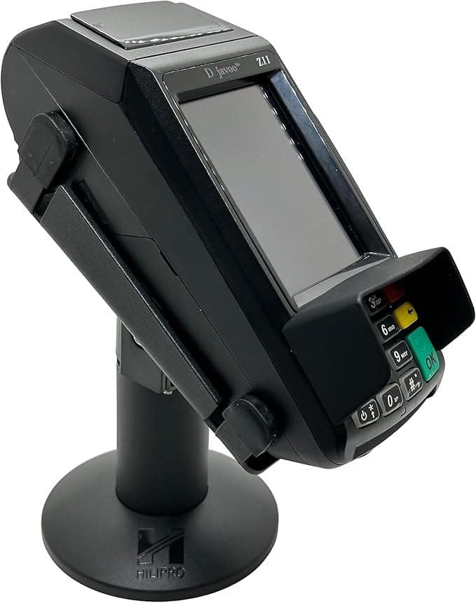 Swivel Stand for Dejavoo Z8 & Z11 Credit Card Machine Terminal - Complete Kit - Sturdy and Durable - 4.7" Tall, Swivels and Tilts