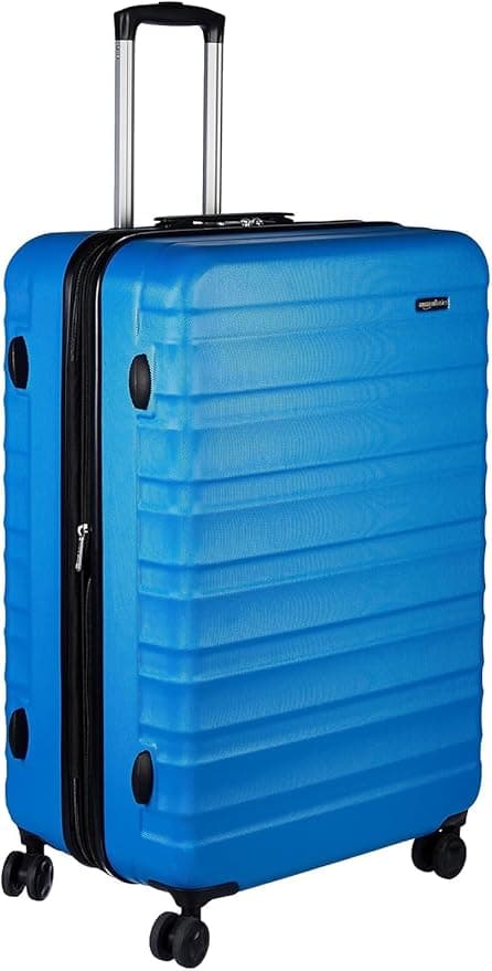 Amazon Basics Hardside Luggage ABS Hard-Shell Spinner / Suitcase with 4 Wheels, 78 cm, Light Blue