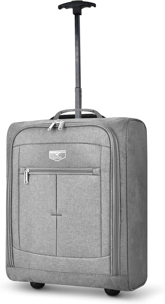 LUGG Cabin Approved Lightweight Travel Bag with Wheels, Hand Luggage Suitcase Trolley, Carry on Case, Flight Bags