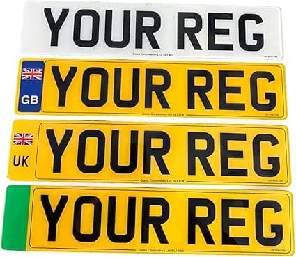 Printed Number Plate - Front/Rear/Pair Car Number Plates - Road Legal/MOT Compliant Registration Plates For Cars, Vans & Trucks - Car Registration Plates UK, Reg Plates & License Plate