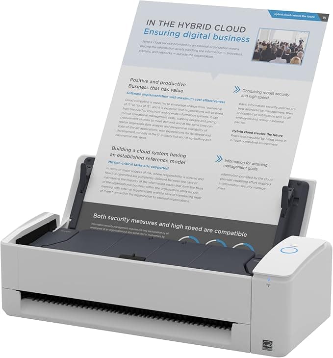 ScanSnap iX1300 Automatic Document Scanner - White - Business Card to A4, Duplex, USB 3.2 and WiFi