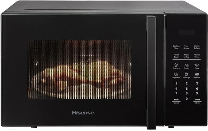 Hisense H25MOBS7HUK 25 Litre electronic Microwave with Auto Defrost, Digital Display, Smart Cook, Multi level cooking and Easy Clean- Black