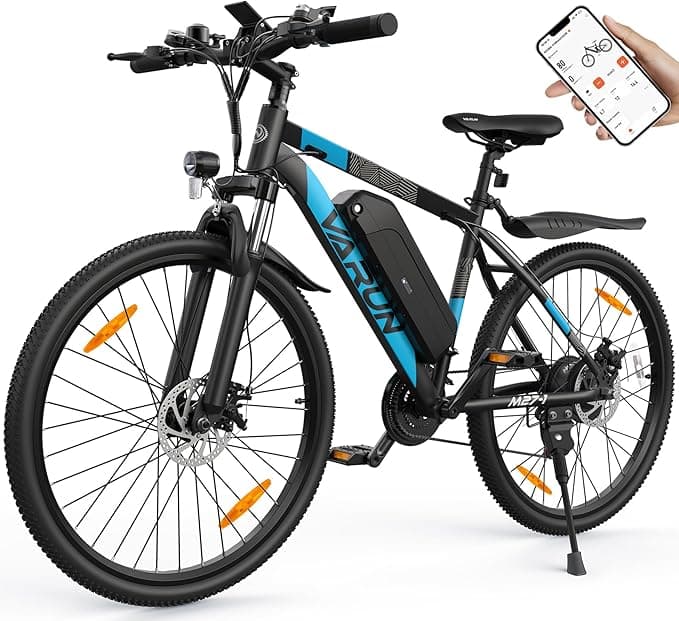 VARUN Electric Bikes, 27.5" Electric Mountain Bike with 48V/13Ah Battery, Adult E-bike with APP Control, LCD Meter, 4+1 Riding Mode, 21 Speed Gear, Mileage up to 100KM