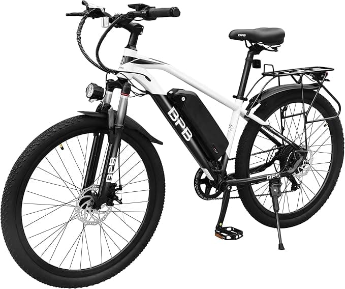 BPB 26" Electric Bikes for Adults. 2605 eBikes with 249W High-Speed Brushless Motor. City Commuter Electric Bikes Built-in 36V 8AH-13AH Removable Li-Ion Battery, 7-Speed, LCD Display, Dual Disc Brake