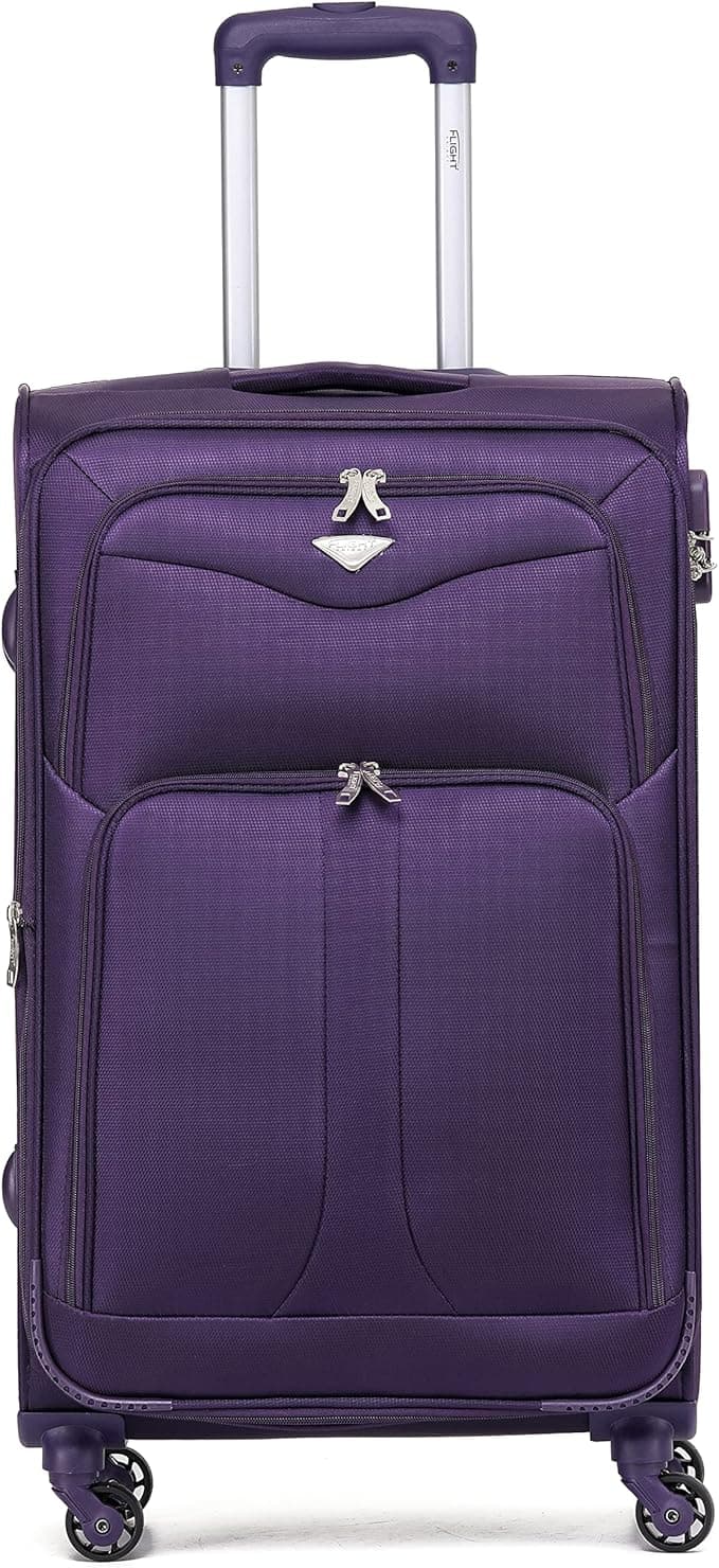 Flight Knight Lightweight 4 Wheel 800D Soft Case Suitcases Anti Crack Cabin & Hold Luggage Options Approved for Over 100 Airlines Including easyJet, BA & Many More!